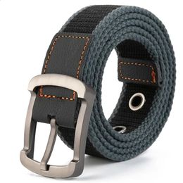 Cinture LUDIVIS Cintura in tela Cintura tattica per esterni Unisex Cinture in tela di alta qualità per jeans Cinghie casual di lusso maschili Ceintures 231102