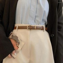 Ceintures Design de luxe femmes ceinture en cuir véritable femme mode boucle en métal ceinture de haute qualité tendance dame