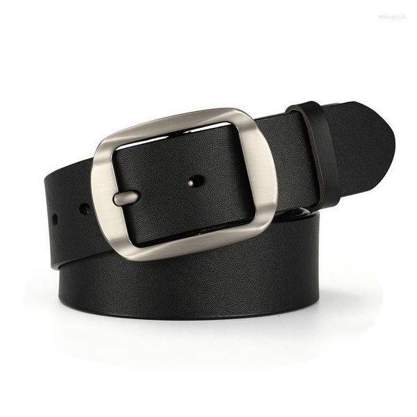 Cinturones Luxury Genuine Leather Belt Belt Moda Aley Pin cintura de hebillas para jeans