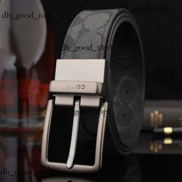 Cinturones Cinturón para hombre de lujo Cinturón de diseñador Caballero Imprimir Entrenadores Diseño 105-125 cm Hebilla de aleación de zinc Cinturón para hombre Moda Estilo versátil Doble cara 112