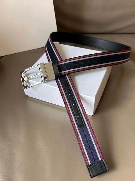 Ceintures Style de luxe B Belt pour hommes et femmes Hide de vache à rayures conception de haute qualité Business Business Work Casual