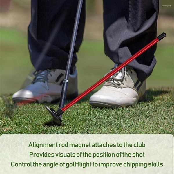 Cinturones La varilla de alineación de golf magnética ayuda a visualizar y alinear su ayuda de entrenamiento de aleación de aleación de aluminio