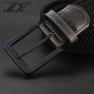 Ceintures MaiKun toile ceintures pour hommes mode métal boucle ardillon militaire tactique sangle mâle ceinture élastique pour pantalon jean Y240315