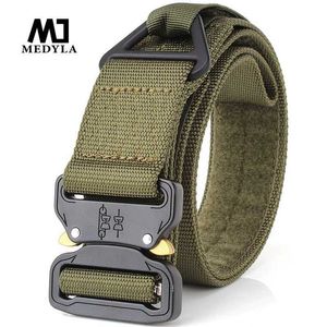 Ceintures MEDYLA réglable hommes ceinture tactique en nylon lourd ceinture tactique militaire boucle en métal accessoires de chasse Q240401