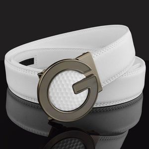 Cinturones Casual para hombres Textura de golf Modelo Cinturón Accesorios para la cabeza Diseño de lujo de alta calidad Hebilla automática sin cabezaBelts253s