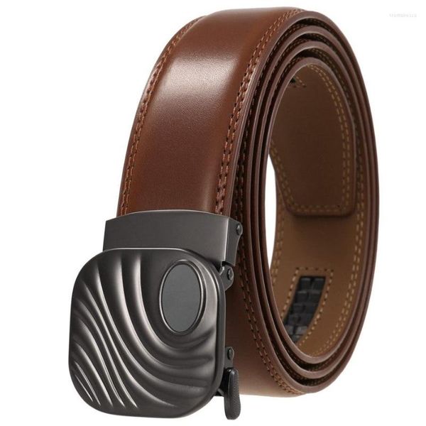 Ceintures Ceinture habillée à cliquet en cuir pour hommes avec boucle automatique Ceinture masculine