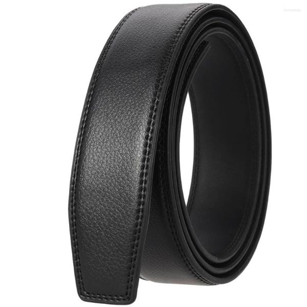 Ceintures hommes ceinture sangle mode luxe 3.5cm vache en cuir véritable bande automatique boucle taille pour 110-130CM (sangle seulement)