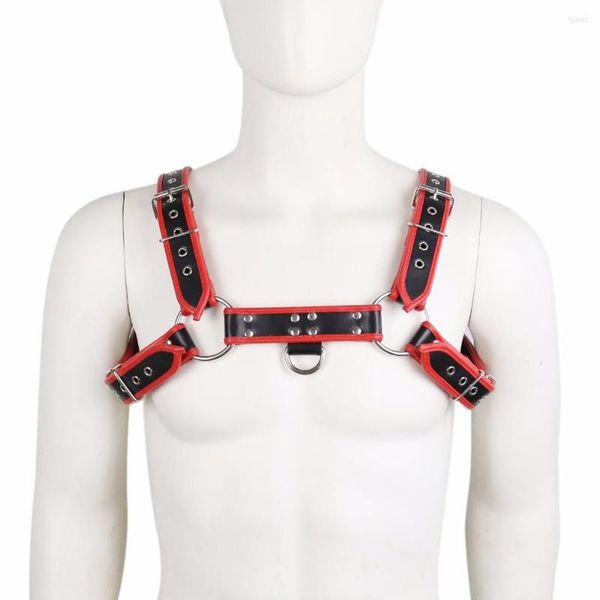 Cinturones de cuero PU para hombre, arnés de pecho, Bondage, esclavo, fetiche, correas de sujeción, productos sexuales, juguetes para adultos, accesorios de disfraces para Club