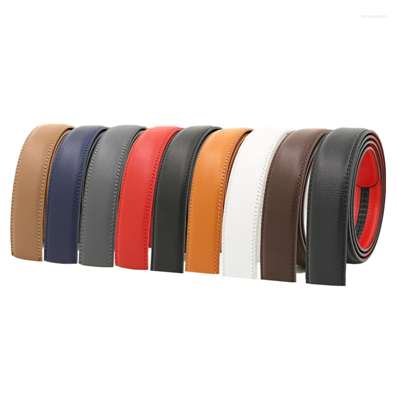 Belts Men's Automatic Belt Body 3.5CM Genuine Leather Without Buckle Cowhide High Quality Replacement