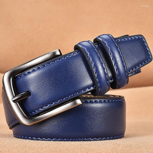 Cinturones Cinturón de hombre Correa casual Hombre para hombres Jeans de cuero Marca genuina Cinturon Elastico Hombre NSDS01