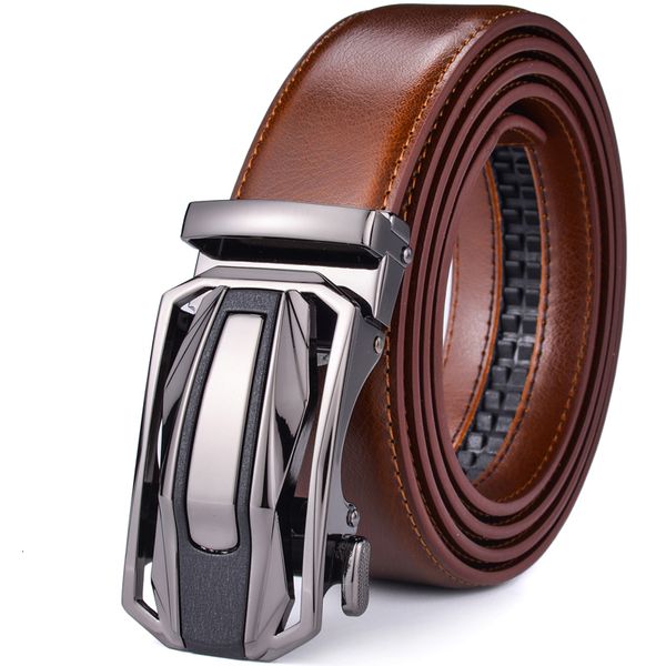 Ceintures Ceinture à cliquet en cuir pour hommes avec boucle automatique à glissière, grande taille 65cm à 160cm Ceinture de luxe 230506