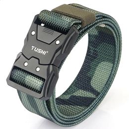 Ceintures Ceinture tactique pour hommes armée chasse en plein air tactique militaire toile multi fonction Combat survie haute qualité Marine Corps Nylon 231102