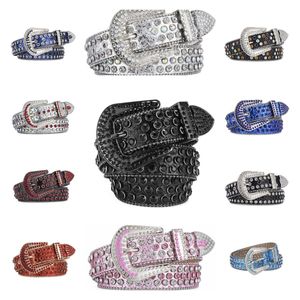 Riemen Heren Damesmode Riem Westerse Cowgirl Bling Bezaaid Ontwerp Leer Diamant Tailleband Voor Jeans Jurk 230831