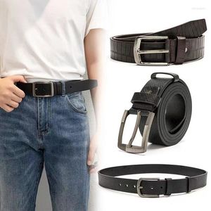 Riemen Men Stijl Legering Pin Buckle Belt Decorate Jeans Casual hoogwaardige PU leer eenvoudige en veelzijdige retro tailleband