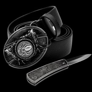 Cinturones Men039s Cuero personalizado Hebilla suave Cinturón defensivo Lnife Fashion Punk Button Drop entrega Accesorios Dh9uy 264d