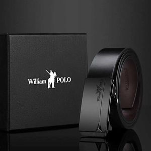 Ceintures hommes ceinture boucle automatique en cuir authentique taille hommes ceinture marque de haute qualité mode ceinture William Polo Q240401