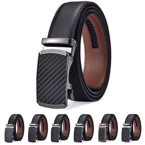 Ceintures Ceinture pour hommes ceinture à cliquet en cuir de haute qualité robe facile à ajuster sangle coulissante avec boucle automatique Q240401