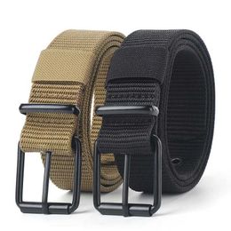 Ceintures hommes ceintures décontractées ceintures de couleur massive trou de ceinture métallique simple trou de boucle en métal noir accessoires de vêtements pour hommes 120cm 240423