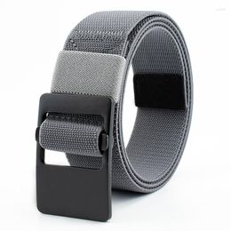 Cinturones Moda para hombre Hebilla de aleación de zinc Cinturón de punto 120 cm Banda de nailon gruesa súper duradera Cinturones Accesorios de ropa para hombre