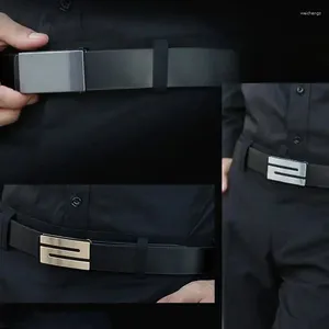 Ceintures Hommes Véritable Ceinture En Cuir Disponible Lettre S Pantalon De Mode Sangle Épaisse Tempérament Ceinture Mâle Denim Pantalon