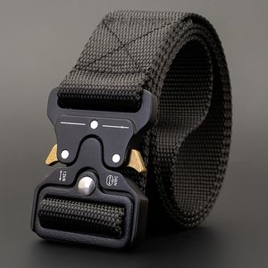 Riemen heren Outdoor Hunting Tactics Multi Functional Buckle Nylon Hoge kwaliteit Marine Corps Canvas Plastic 230216