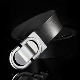 Ceintures hommes Vaca Cinturones De Cuero véritable Correa Masculina La ceinture Lujo Para Hombres Moda Nueva Vendimia lisse CowskinBelts