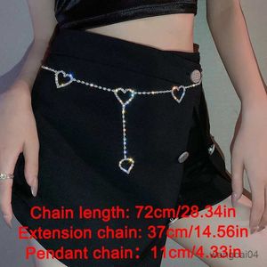 Ceintures en métal coeur chaîne ceintures pour femmes ceintures pour robe taille chaîne ceintures strass cristal ventre chaîne