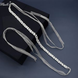 Riemen Miallo Bruids Bruiloft Accessoires Riem voor Dames Mode Galajurk Riemen Kristal Ivoor Wit Strass Bruid Sjerp Geschenken 230915