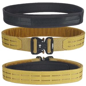 Ceintures Ceinture tactique militaire 2 pouces boucle en métal à dégagement rapide ceinture de Combat chasse en plein air militaire tactique large ceinture pour hommes 231201