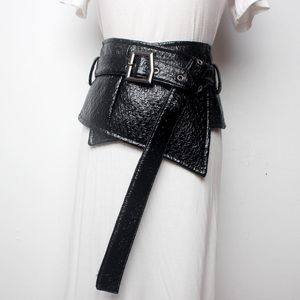 Riemen ms taille verzegeling zwarte riem pin gesp pu heldere brede versie collocatiepak en shirt korset jurk 93 cm 15 cmbelts