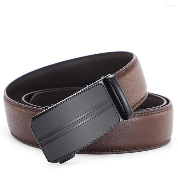 Ceintures Musenge mode en cuir véritable hommes ceinture de haute qualité concepteur ceinture mâle marques de luxe noir marron 3.5 cm