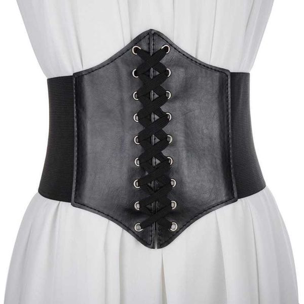 Ceintures livraison gratuite Nouvelle mode Cummerbunds Corde à vent Decoration Corset Corset Wide Noble Cuir N