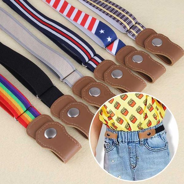 Cinturones nuevos niños cinturón elástico sin hebilla sin cinturones de estiramiento de hebillas niños pequeños ajustables para jeans