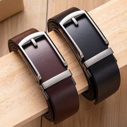 Ceintures Nouvelle ceinture en cuir pour hommes ceinture de créateur pour hommes de haute qualité Cinturones Hombre Centure Homme Cinto ceinture avec boucle automatique de 3.5 cm Q240401