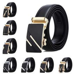 Cinturones Nuevo diseño para hombre hebilla automática cinturón de cuero para hombre 3,5 cm cinturón de lujo para hombre Ceinture para hombre Q240401