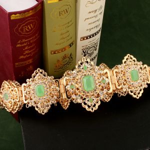 Riemen Nieuwe Marokko Caftan Wedding Belts Gold Ploated Long Robe Chain Ethnic Vintage Bridal Belts Wedding Sash Belt Women Gifts