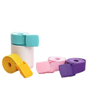 Ceintures Nouvelle boucle en plastique ceinture en toile tissée ceinture en toile pour enfants ceinture en toile réglable pour enfants Q240401
