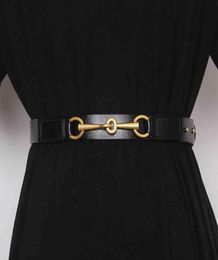 Ceintures nouvelles ceinture simple et polyvalente femmes039s décoration de boucle de cheval avec jeans de jupe ceinture