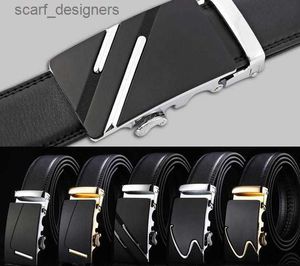 Cinturas Nuevos cinturones de diseño de cinturón de estilo Cinturones de piel de vaca de alta calidad para hombres y mujeres Cinturas de cintura de negocios Cinturón automático Y240411