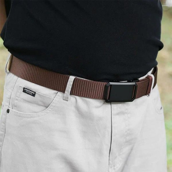 Ceintures sans trous Ceinture à cliquet pour hommes Classique Nylon 1,3 pouces Golf Invisible pour hommes Jeans