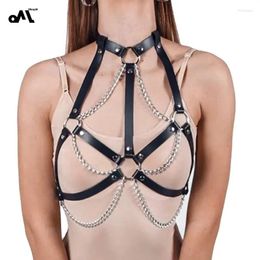 Ceintures oksm sexy cuir poitrine ceinture femme lingerie soutien