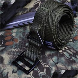 Cinturones Cinturón táctico al aire libre CQB Cinturones de lona para hombre Rappel Rescue Drop Entrega Accesorios de moda Cinturones Accesorios DHMK4