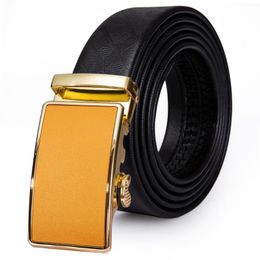 Riemen PD-2179 Men's Belt echte lederen automatische gespen zwarte jeans band mode Golden Buckle luxe