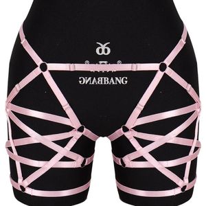 Riemen pentagram harnas mode vrouwen sexy lingerie kousenband riem elastische riemen suspender ondergoed accessoires paal dans lovende slijtage