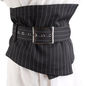 Ceintures Plaid Stripe Ceinture Costume Tissu Ultra Large Chemise Femme Décoration Polyvalente Robe Taille Couverture