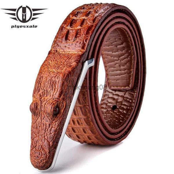 Cinturones Plyesxale marca Cinturones para hombre cinturón de diseñador de cuero de lujo hombres de alta calidad Ceinture Homme cocodrilo Cinturones Hombre 2023 B2