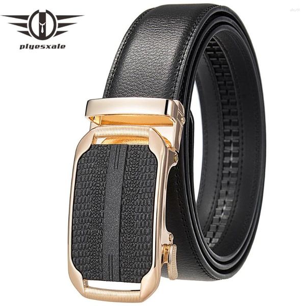 Ceintures PLYESEXALE HAUT END Luxury Designer Men de 3,5 cm de largeur à cliquet pour la mode masculine automatique pour hommes B1537