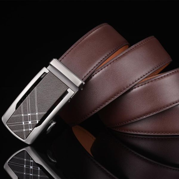Cinturones Plyesxale Top vaca cinturón de cuero genuino hombres de alta calidad hebilla automática cintura para correa masculina lujo casual ceinture g16belts