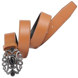 Riemen pu lederen riem bloemen gesp verstelbare taille mode western voor kostuum accessoire halloween aankleden unisex volwassen