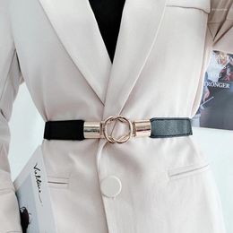 Cintos pu couro elástico cintura ajustável cinto envoltório fivela vestido saia acessórios 2024 moda feminina meninas cintura fina
